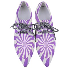 Spiral Vortex Rays Lavender Swirl Purple Pointed Oxford Shoes