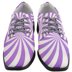 Spiral Vortex Rays Lavender Swirl Purple Women Heeled Oxford Shoes by Salmanaz77