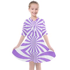 Spiral Vortex Rays Lavender Swirl Purple Kids  All Frills Chiffon Dress by Salmanaz77