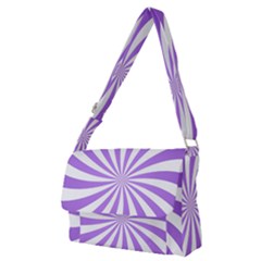 Spiral Vortex Rays Lavender Swirl Purple Full Print Messenger Bag (m) by Salmanaz77