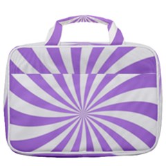 Spiral Vortex Rays Lavender Swirl Purple Travel Toiletry Bag With Hanging Hook by Salmanaz77