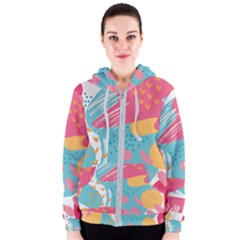 Background Abstract Women s Zipper Hoodie