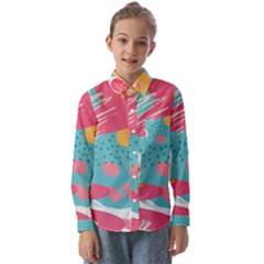 Background Abstract Kids  Long Sleeve Shirt by Salmanaz77