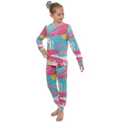 Background Abstract Kids  Long Sleeve Set 