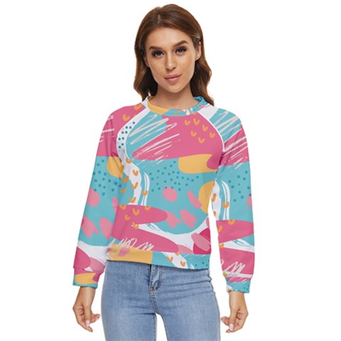 Background Abstract Women s Long Sleeve Raglan T-shirt by Salmanaz77