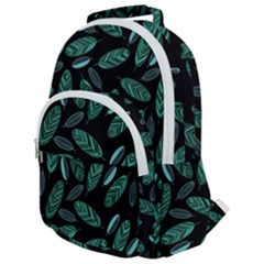 Leaves Pattern Abstract Blade Rounded Multi Pocket Backpack by Salmanaz77