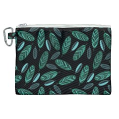 Leaves Pattern Abstract Blade Canvas Cosmetic Bag (xl)