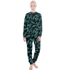 Leaves Pattern Abstract Blade Women s Lounge Set by Salmanaz77