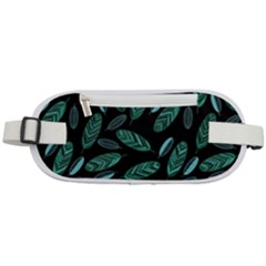 Leaves Pattern Abstract Blade Rounded Waist Pouch by Salmanaz77