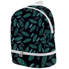 Leaves Pattern Abstract Blade Zip Bottom Backpack by Salmanaz77