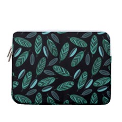 Leaves Pattern Abstract Blade 13  Vertical Laptop Sleeve Case With Pocket