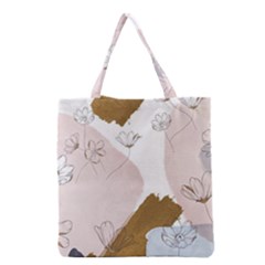 Flower Branch Corolla Wreath Grocery Tote Bag by Salmanaz77