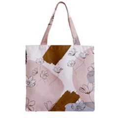 Flower Branch Corolla Wreath Zipper Grocery Tote Bag