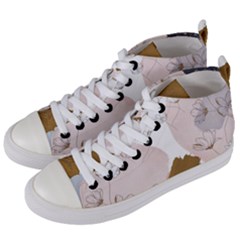 Flower Branch Corolla Wreath Women s Mid-top Canvas Sneakers by Salmanaz77