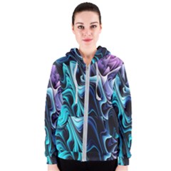 Nature Water Wave Architecture Women s Zipper Hoodie