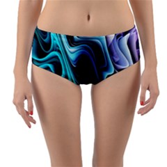 Nature Water Wave Architecture Reversible Mid-waist Bikini Bottoms by Salmanaz77