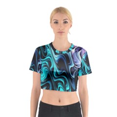 Nature Water Wave Architecture Cotton Crop Top by Salmanaz77