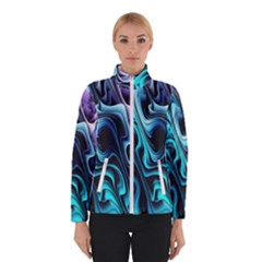 Nature Water Wave Architecture Women s Bomber Jacket