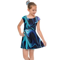 Nature Water Wave Architecture Kids  Cap Sleeve Dress by Salmanaz77