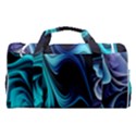 Nature Water Wave Architecture Sports Gym Duffle Bag with Shoe Compartment View2