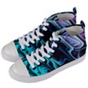 Nature Water Wave Architecture Women s Mid-Top Canvas Sneakers View2