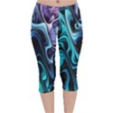 Nature Water Wave Architecture Velvet Capri Leggings  View1