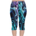 Nature Water Wave Architecture Velvet Capri Leggings  View2