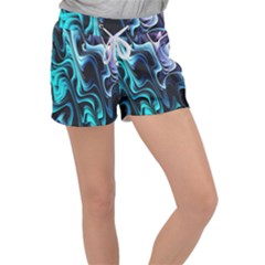 Nature Water Wave Architecture Women s Velour Lounge Shorts by Salmanaz77