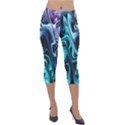 Nature Water Wave Architecture Lightweight Velour Capri Leggings  View1