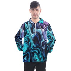 Nature Water Wave Architecture Men s Half Zip Pullover