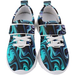 Nature Water Wave Architecture Kids  Velcro Strap Shoes by Salmanaz77