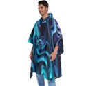 Nature Water Wave Architecture Men s Hooded Rain Ponchos View2