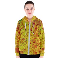 Oil Drop Water Oil Abstract Oily Women s Zipper Hoodie