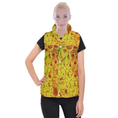 Oil Drop Water Oil Abstract Oily Women s Button Up Vest by Salmanaz77