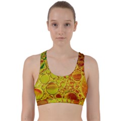 Oil Drop Water Oil Abstract Oily Back Weave Sports Bra