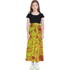 Oil Drop Water Oil Abstract Oily Kids  Flared Maxi Skirt by Salmanaz77