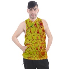 Oil Drop Water Oil Abstract Oily Men s Sleeveless Hoodie by Salmanaz77