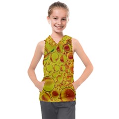 Oil Drop Water Oil Abstract Oily Kids  Sleeveless Hoodie by Salmanaz77