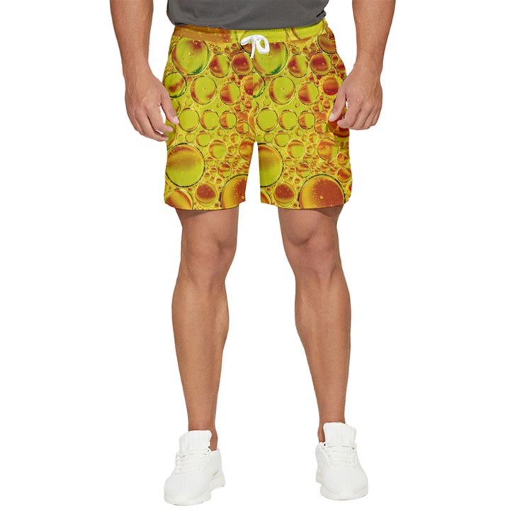 Oil Drop Water Oil Abstract Oily Men s Runner Shorts