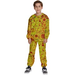 Oil Drop Water Oil Abstract Oily Kids  Sweatshirt Set