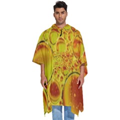 Oil Drop Water Oil Abstract Oily Men s Hooded Rain Ponchos by Salmanaz77