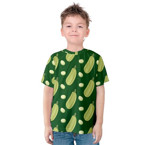 Zucchini Pat 1 Kids  Cotton T-shirt by CocoBellKidsTV24