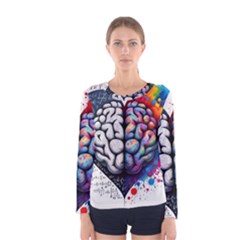 Brain Heart Math Women s Long Sleeve T-shirt