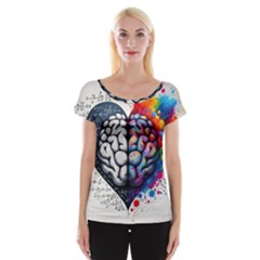 Brain Heart Math Cap Sleeve Top by Salmanaz77