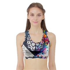 Brain Heart Math Sports Bra With Border