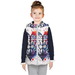 Brain Heart Math Kids  Hooded Puffer Vest