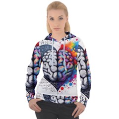 Brain Heart Math Women s Overhead Hoodie