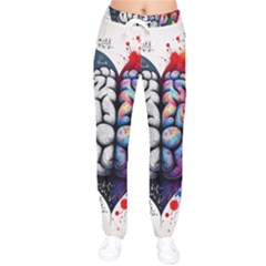 Brain Heart Math Women Velvet Drawstring Pants