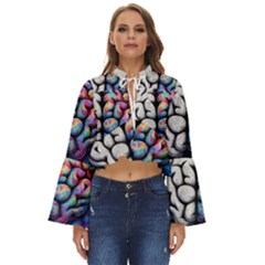 Brain Heart Math Boho Long Bell Sleeve Top