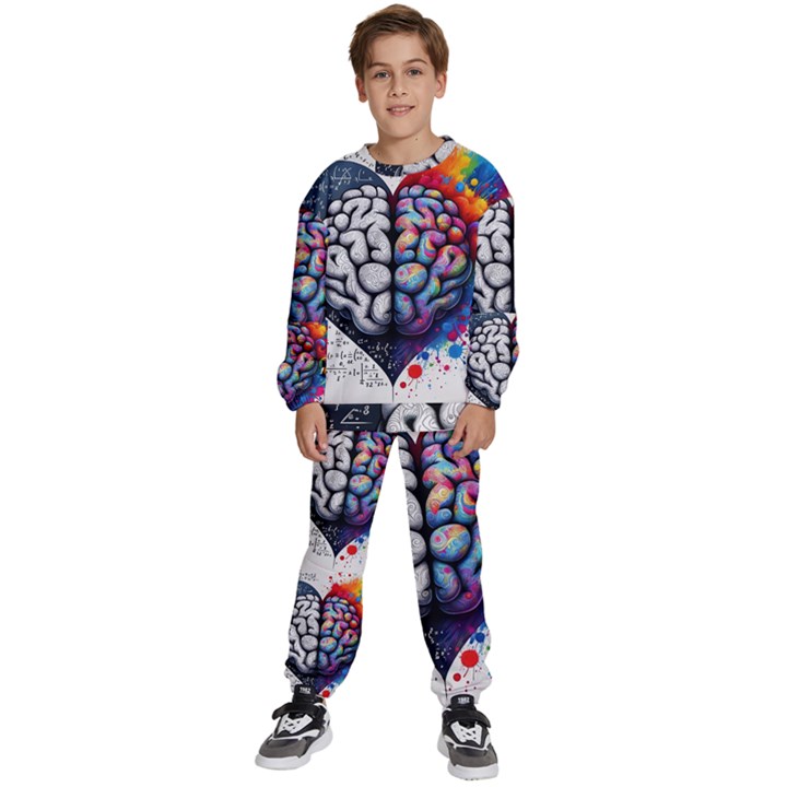 Brain Heart Math Kids  Sweatshirt set